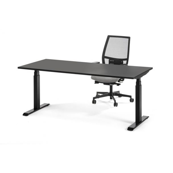 Sitz-/Steh-Schreibtisch HVC mattschwarz (elektrisch verstellbar)